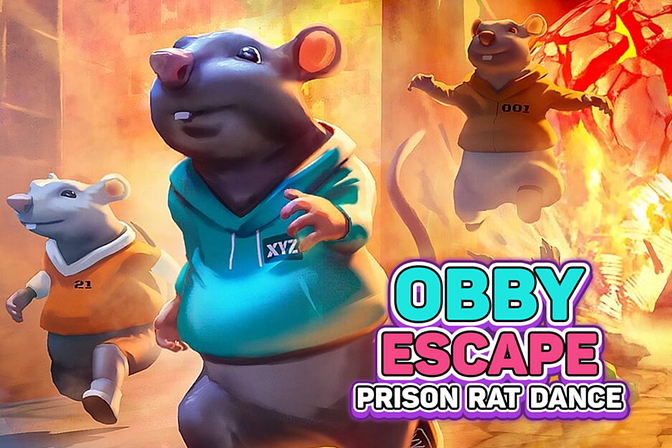 Obby Escape: Prison Rat Dance