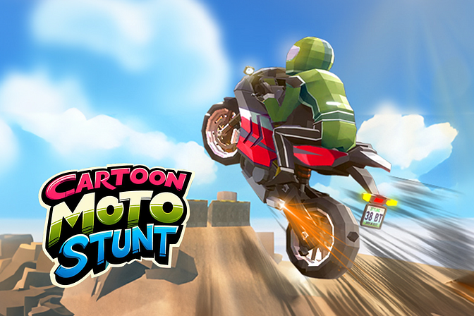 Cartoon Moto Stunt